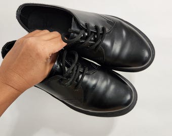 Dr Martens 1461 Mono Smooth Leather, Black Oxford Shoes, Size US