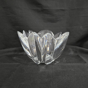 Vintage Swedish Lily Shaped Bowl in Art Glass from Orrefors, 1970s