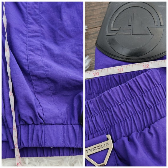 Tyrolia 80's/90's Ski Suit Purple Belted Jacket S… - image 10