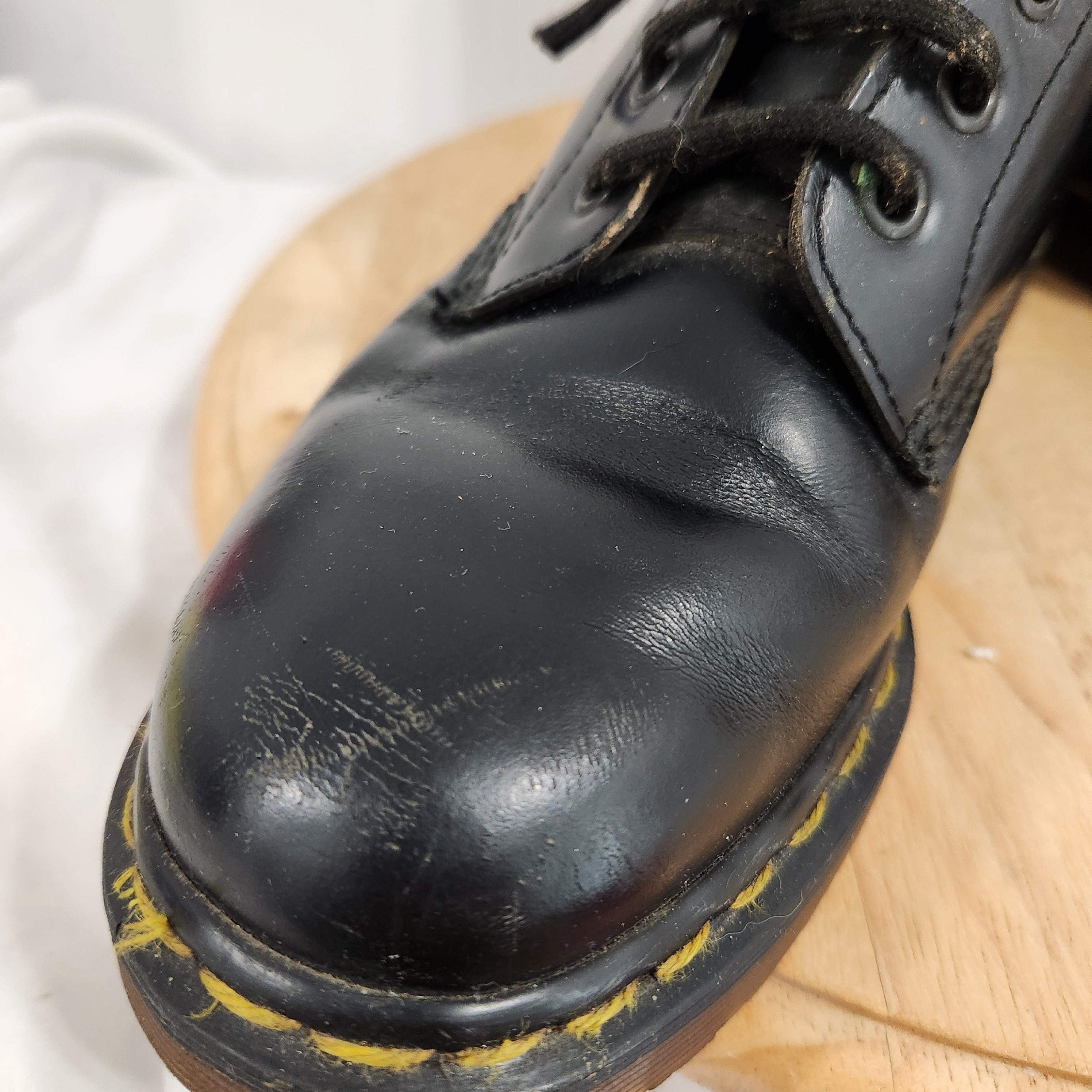 1990er Jahre Dr Martens Schnurstiefel aus schwarzem Glattleder Etsy Osterreich