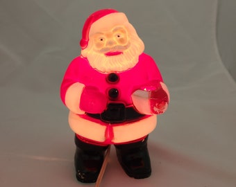 Vintage Royalite Hard Plastic Santa Claus Plug In Light w/ Bulb