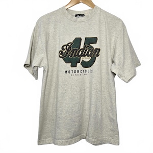 Vintage Indian Motorcycle Shirt Men&#39;s Medium Tee Gray