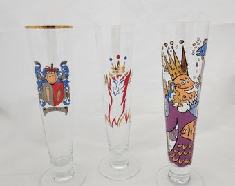 Ritzenhoff Art Glass 10 Inch Pilsner Drinking Glasses Barware Collectible