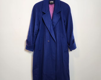 Karen Petites Double Breasted Long Wool Over Coat