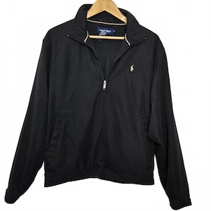 Polo Golf Jacket Mens Small Pullover Lightweight Shell Black Pony Ralph Lauren