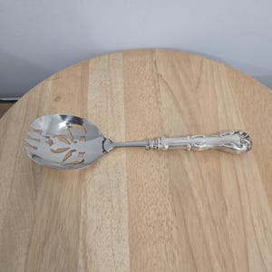 Vintage Sterling Silver Slotted Serving Fork Chantilly Design Silverware