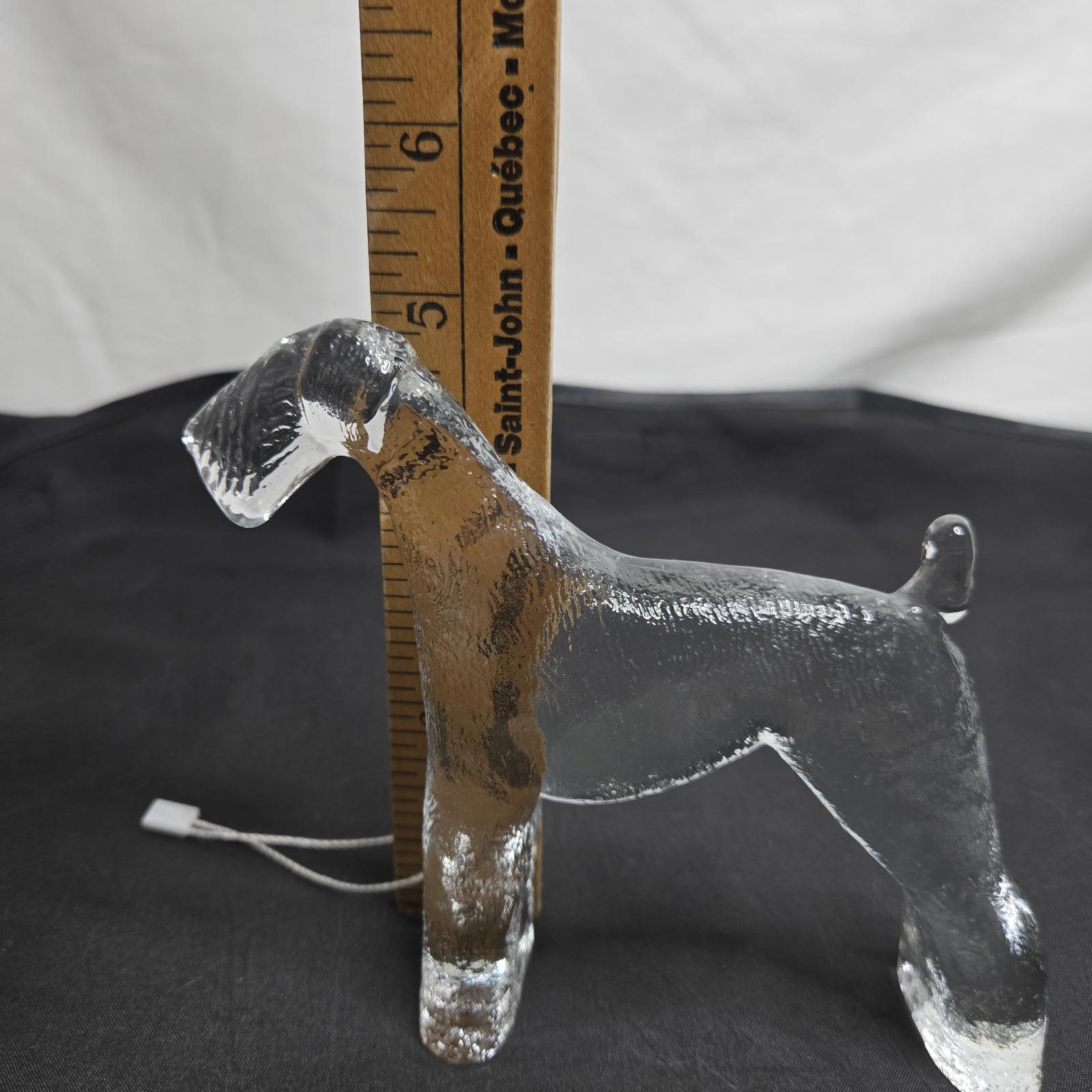 Kosta Boda Figure Airedale Terrier Glass Dog Kennel Series Bertil