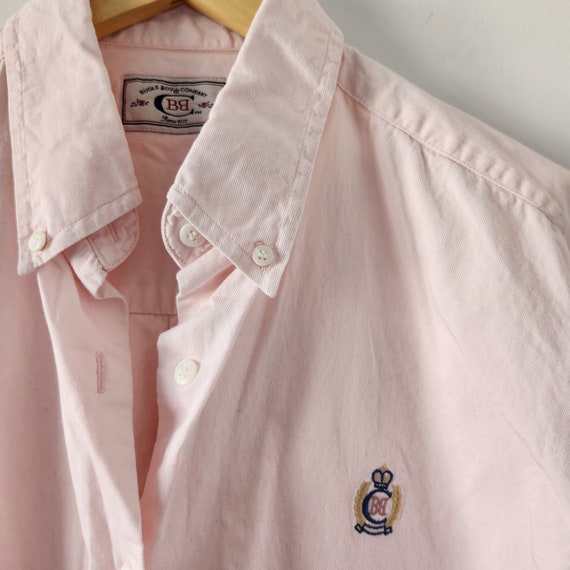 Bugle Boy 1990's Button Down Cotton Logo Crest Pr… - image 2