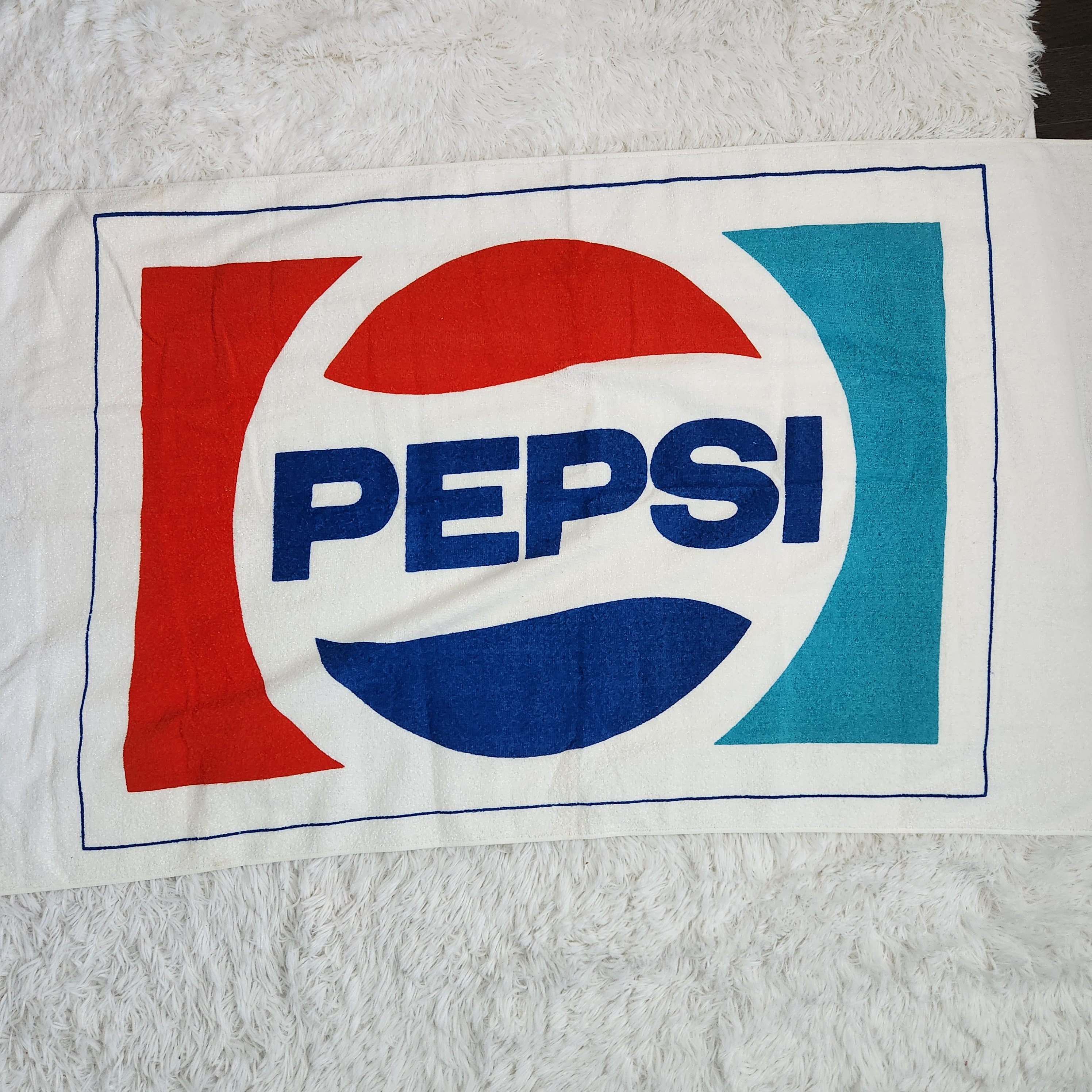 Vintage 1980's Pepsi, 80s Logo Towel, Beach Towel UK