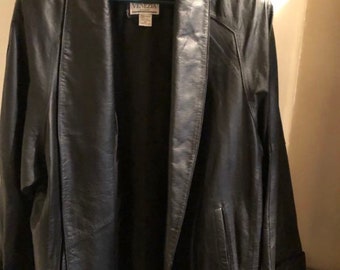 leather swing jacket