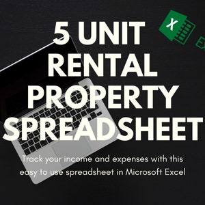 The Ultimate 5 Property Rental Real Estate Template, excel template for landlords, rental property template
