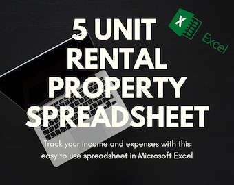 The Ultimate 5 Property Rental Real Estate Template, excel template for landlords, rental property template