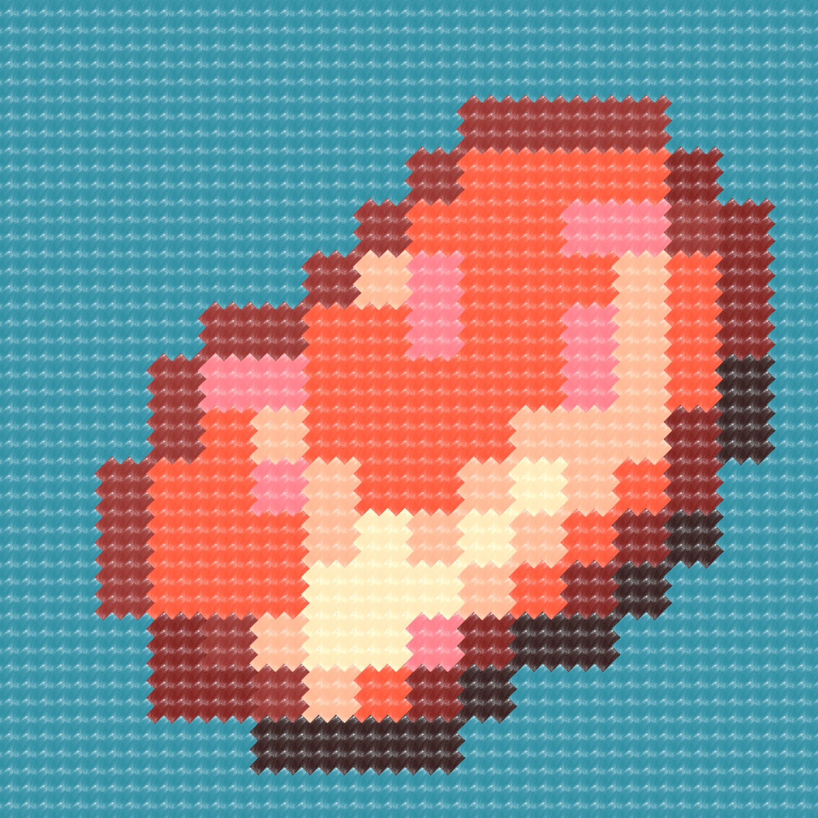 Kit de tapices needlepoint Minecraft Porkchop Raw Etsy