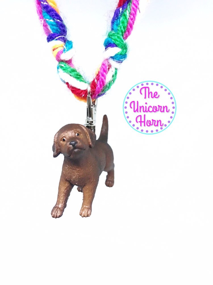 Chocolate Lab Puppy Necklace Unclip Charm for Playtime Anytime Etsy