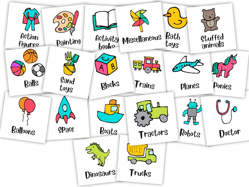 Toy Storage Labels Editable Printable Toys Organizer Toy Trofast Bin