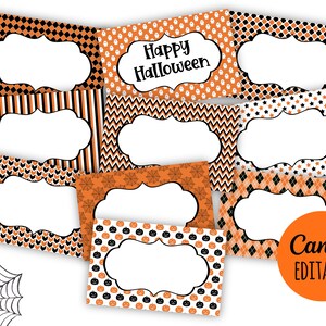Halloween Treat Tags | Favor Tags | Printable | Editable | Cookie Tag | Halloween Gift Tags | Treat Bag Tags | Halloween Labels For Students