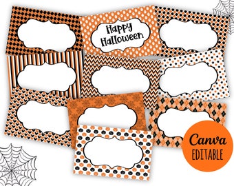 Halloween Treat Tags | Favor Tags | Printable | Editable | Cookie Tag | Halloween Gift Tags | Treat Bag Tags | Halloween Labels For Students