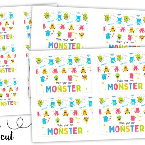 Make Your Own Monster Bag Topper Halloween Birthday - Etsy