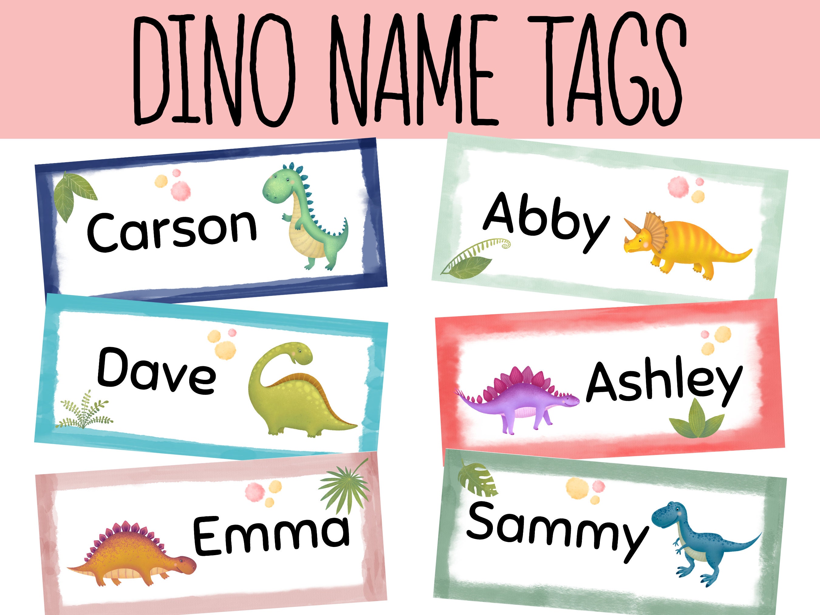 Dinosaur Editable Printable Table Name Tags Lupon gov ph