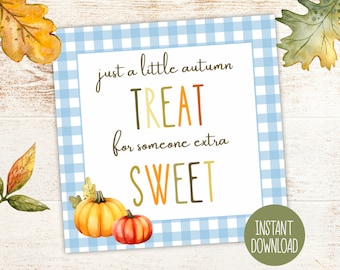 Label met bedankje voor Thanksgiving | Waardering Tag Docenten Personeel Collega Klant PTO | Tag voor herfsttraktatie | Candy Fall-cadeaukaartje