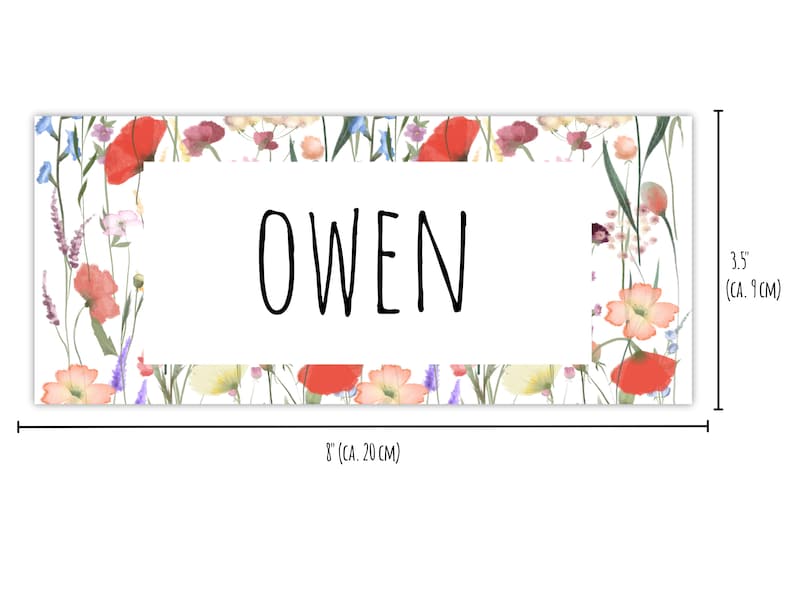Classroom Name Tags Template Flowers | Editable | Printable ...