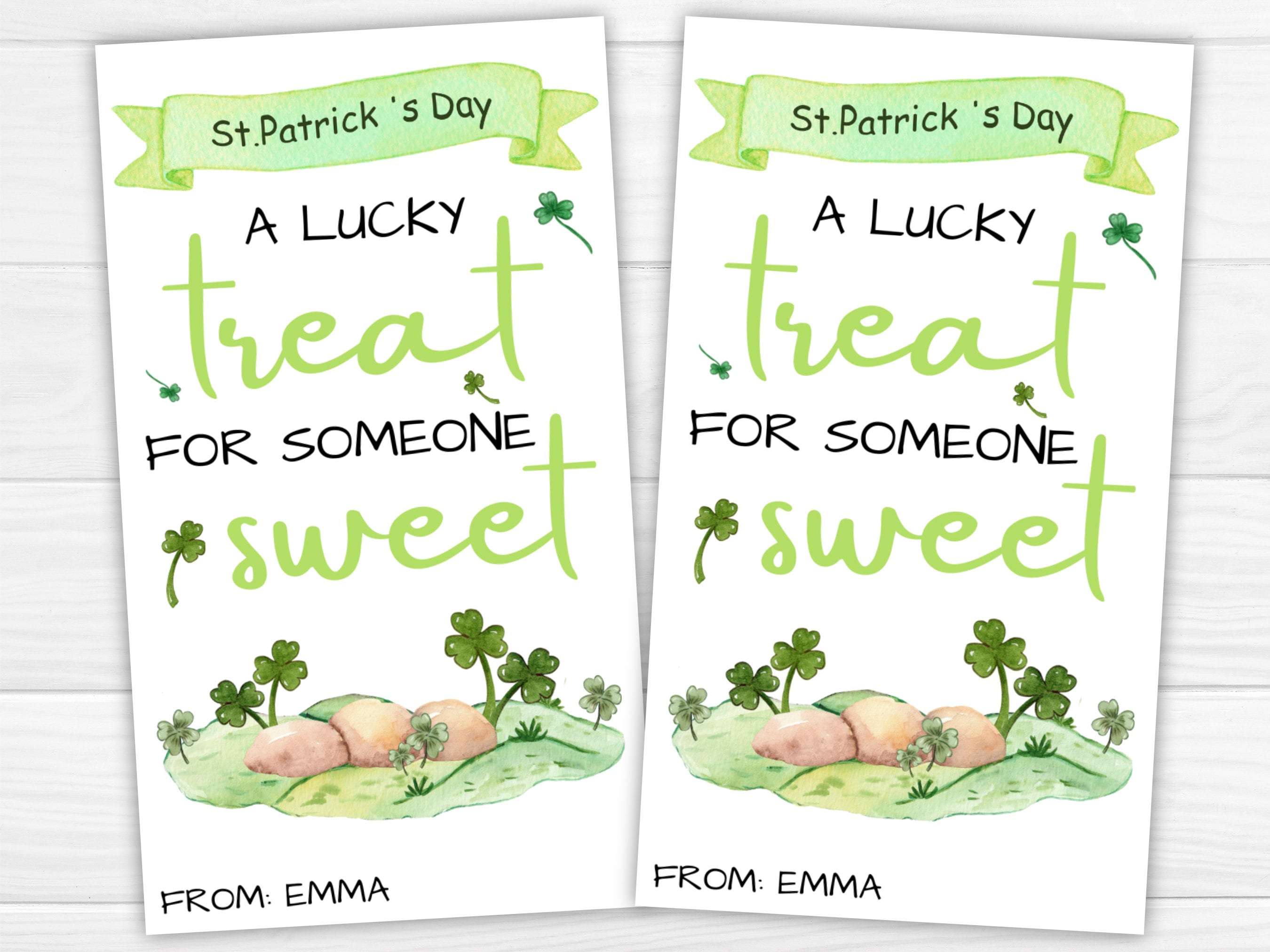 St. Patricks Day Gift Tags | Printable | Editable | Happy St. Patrick's ...