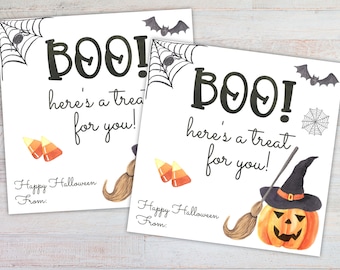 Halloween Treat Tags | Favor Tags | Printable | Cookie Tags | Halloween Gift Tags | Treat Bag Tags | Trick Or Treat Tags | For Students