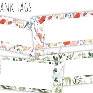 Classroom Name Tags Template Flowers | Editable | Printable ...