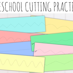 Preschool Scissor Practice | Pre-K Scissor Skills | Cutting Practice | Fine Motor Activity