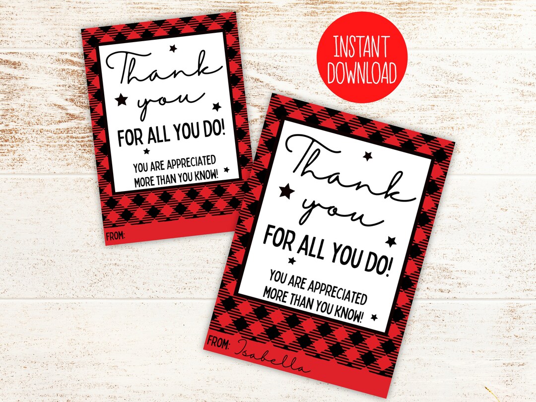 Christmas Appreciation Gift Tag | Thank You Tag | Tag Teachers Staff ...