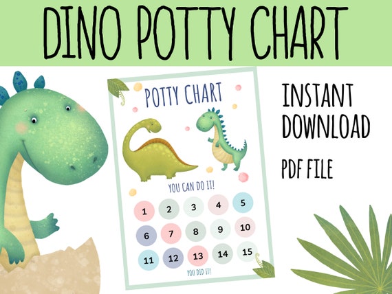 Potty Chart Dinosaurs Printable Potty Training Chart - Etsy