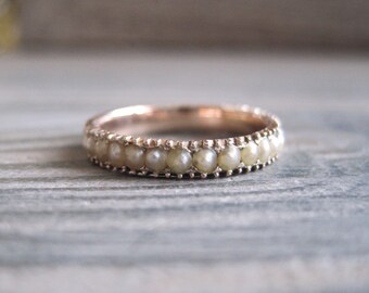 H62 Citrine & Seed Pearl Ring main image 1
