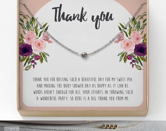 thank you card for baby shower host