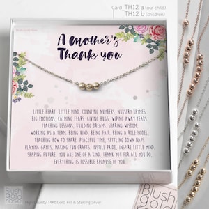 Dainty Glitter Bead Necklace: Babysitter Thank You Gift
