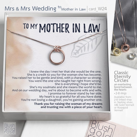 A Beautiful Bride Deserves The Best Gift on Her Special Day- Mother Daughter Necklace- Gift for Bride 18K Yellow Gold Finish / Standard Box