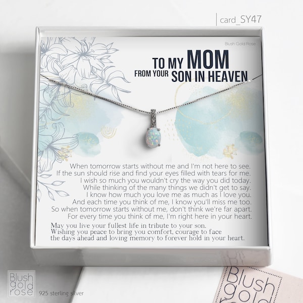 Loss of Son Condolence Gift • CZ Meaningful Collection •Sympathy gift • Loss of Son Sympathy Gift  • Son Memorial gift, SY47