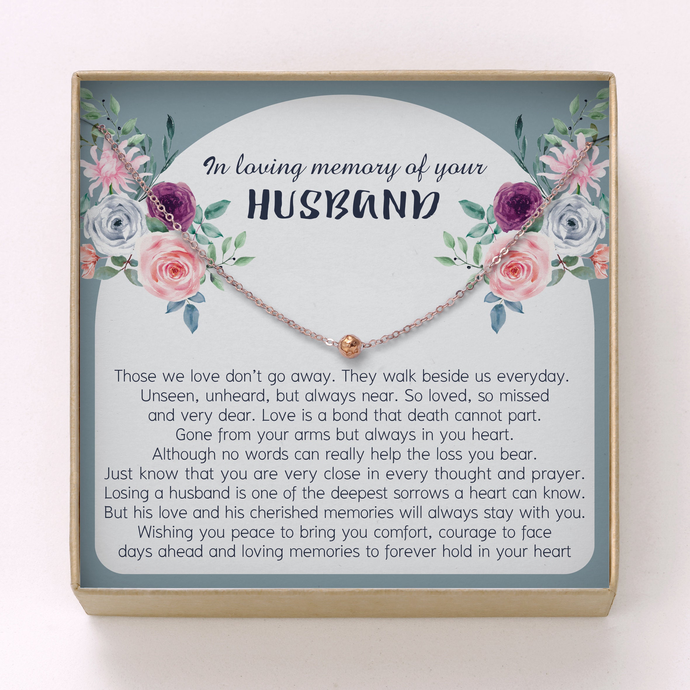 Sympathy gift Loss of Husband Sympathy Gift Tiny Hammered Etsy