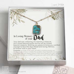 Kingman Turquoise Necklace: 14k Gold Filled Sympathy Gift