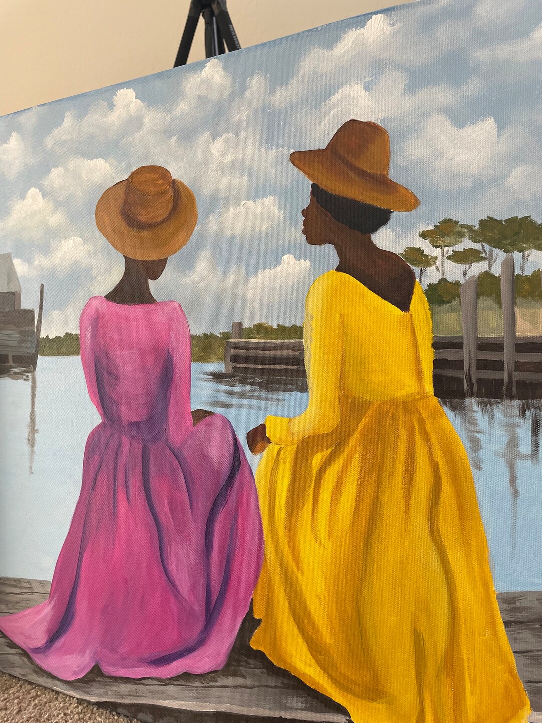 Gullah Art Original Acrylic Painting friendship African America. Art - Etsy