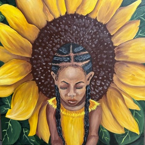 Original Acrylgemälde | Kinder Kunst | Afroamerikanische Kunst | „Schutz“ | 24x24