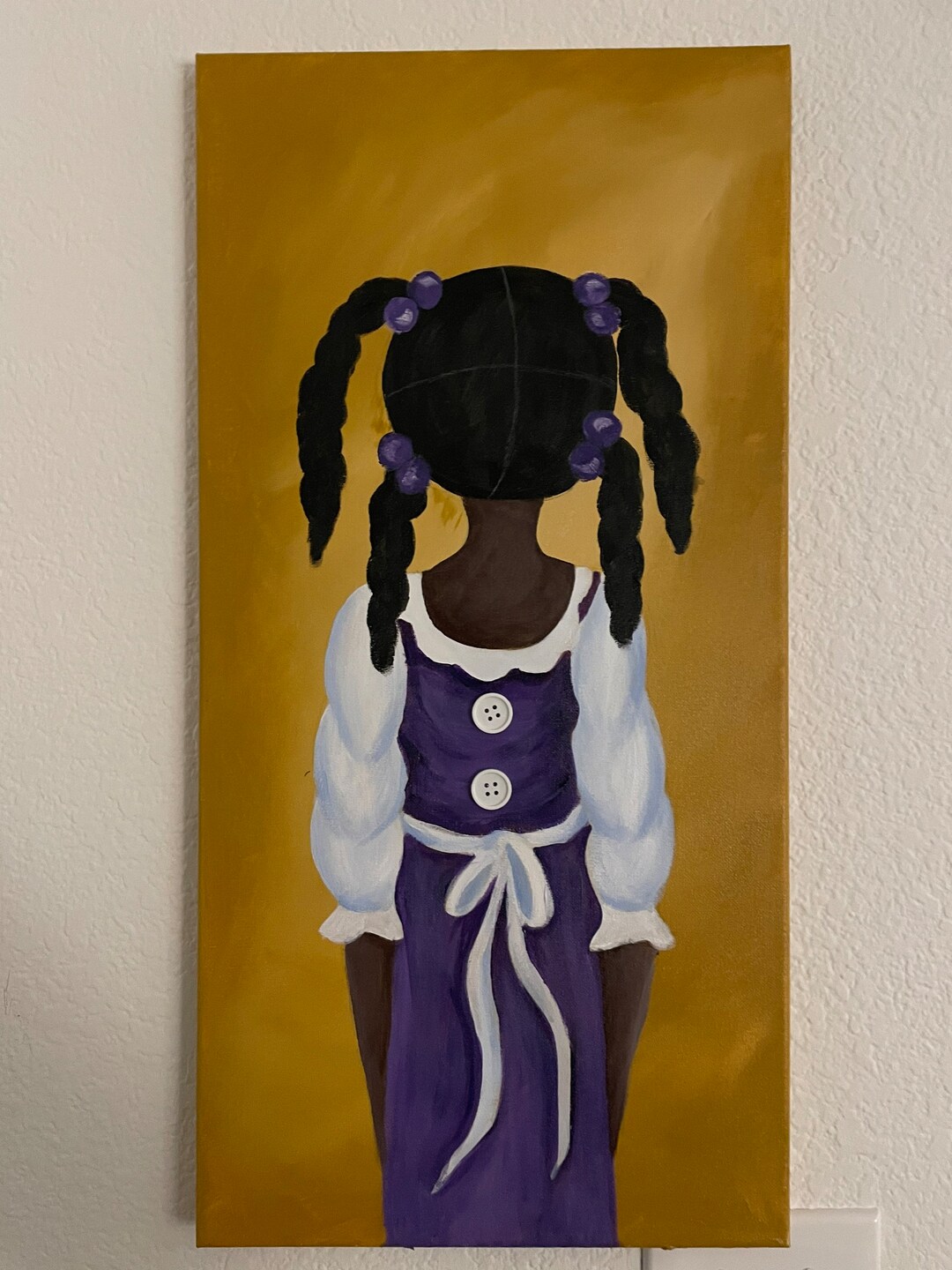 African American Girl Hair Series Original Acrylic Painting Etsy