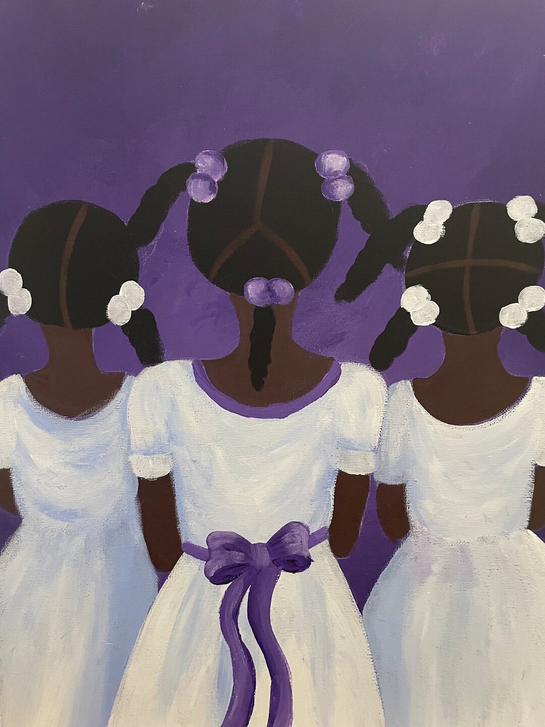 African American Girl Hair Series cousins Gullah Art Black Etsy