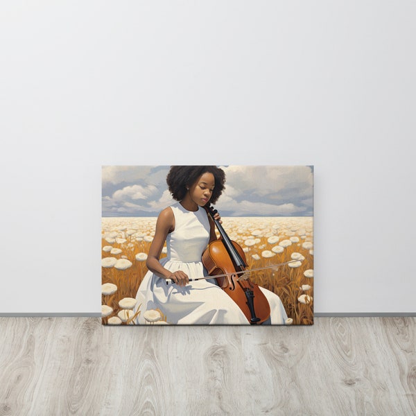 Southern Art original acrylic painting “The Afro’s Song of Solace” | African American Art | Canvas Print