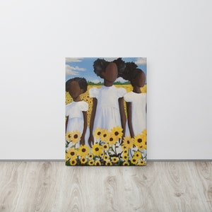African American Original Art “Children of the Sun” acrylic painting gullah girls | Canvas Print