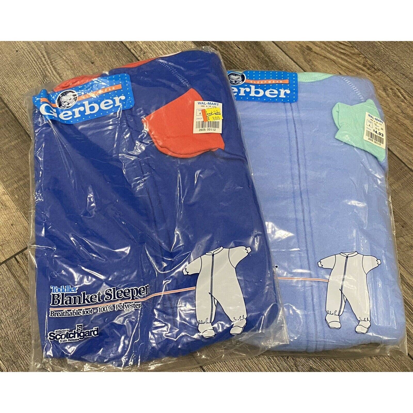 Vintage Gerber Blanket Sleeper New in Package 4T Set of Two Etsy
