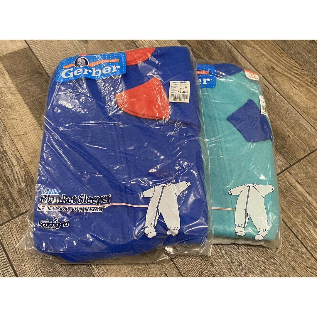 Vintage Gerber Blanket Sleeper New in Package 4T Set of Two Etsy