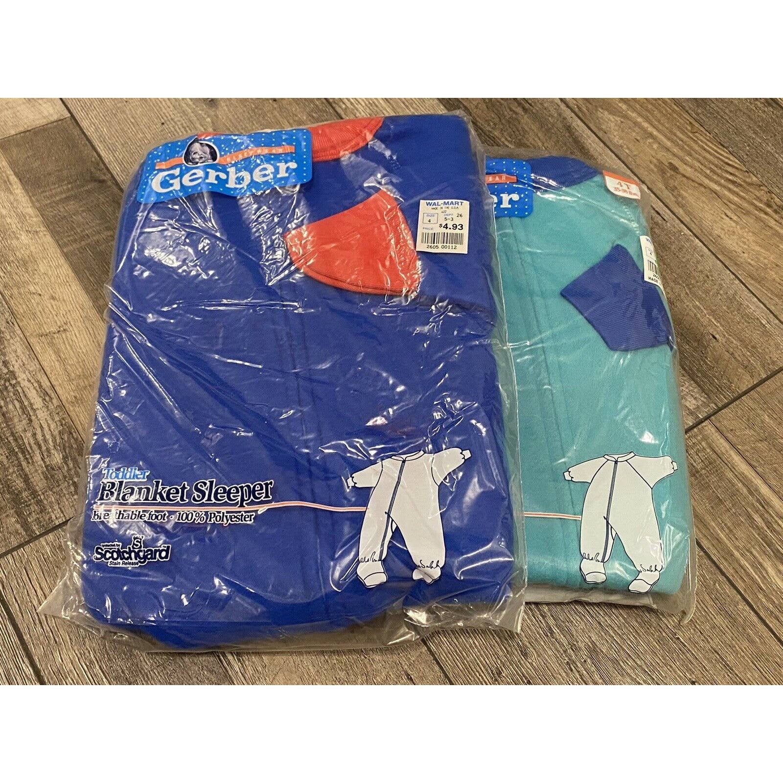 Vintage Gerber Blanket Sleeper New in Package 4T Set of Two Etsy