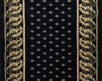 Black and Beige Patterned Runner