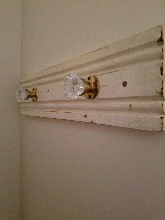 Vintage Wood Coat Rack Old Weathered Wood Glass Door Etsy