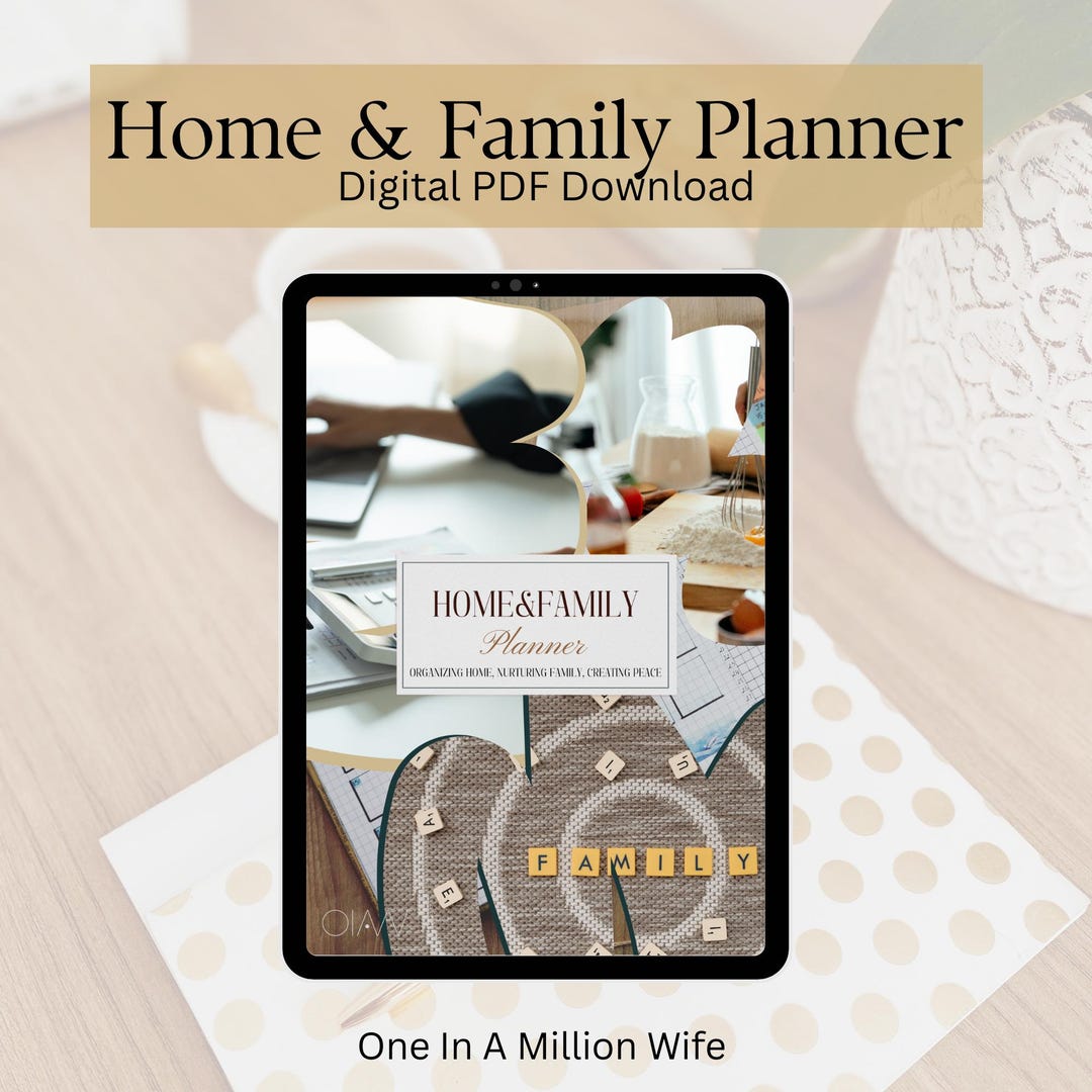 Home & Family Life Planner | Printable PDF - Etsy